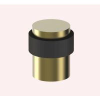 Floor-Mounted Brass Door Stoppers Heavy Duty, Rubber-Tipped Baseboard Protectors for Commercial Residential Use, High-Impact Corrosion-Resistant Door Bumpers